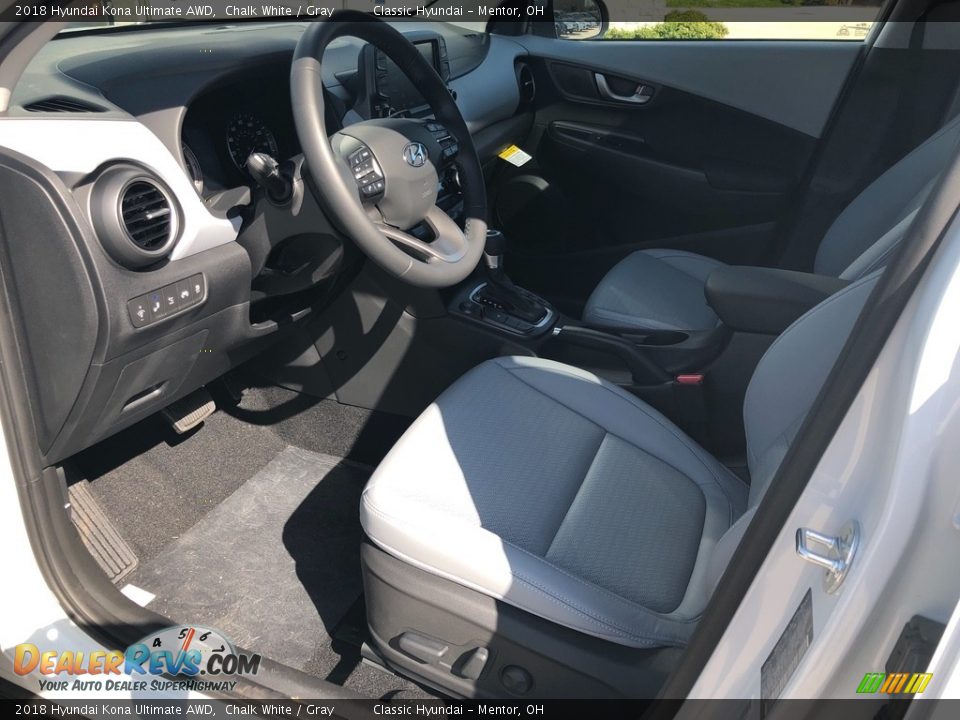 2018 Hyundai Kona Ultimate AWD Chalk White / Gray Photo #4