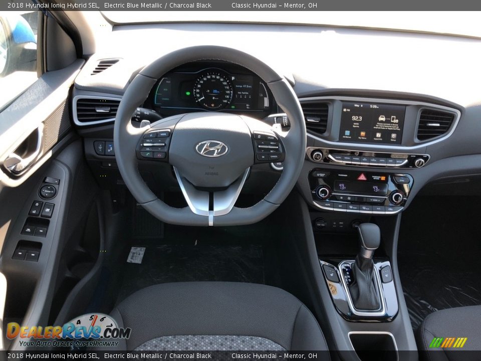 2018 Hyundai Ioniq Hybrid SEL Electric Blue Metallic / Charcoal Black Photo #3