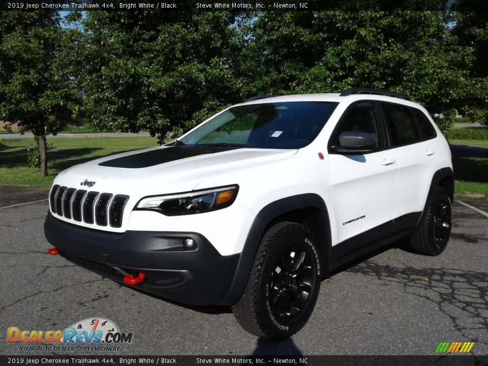 2019 Jeep Cherokee Trailhawk 4x4 Bright White / Black Photo #2