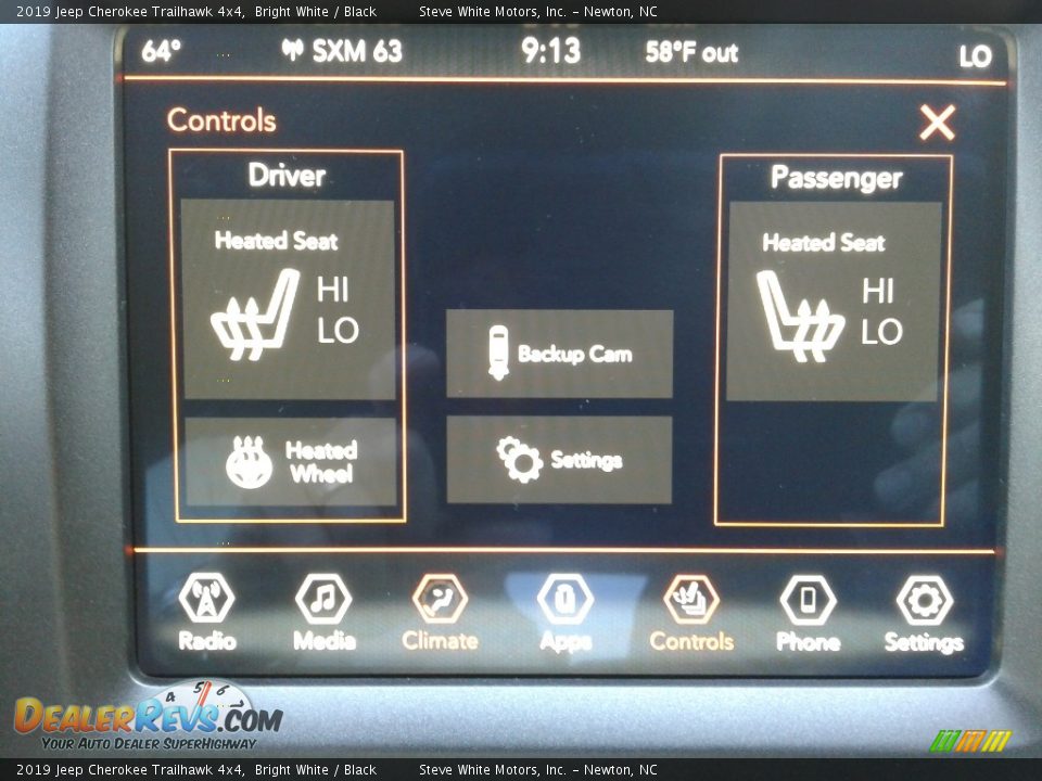 2019 Jeep Cherokee Trailhawk 4x4 Bright White / Black Photo #23