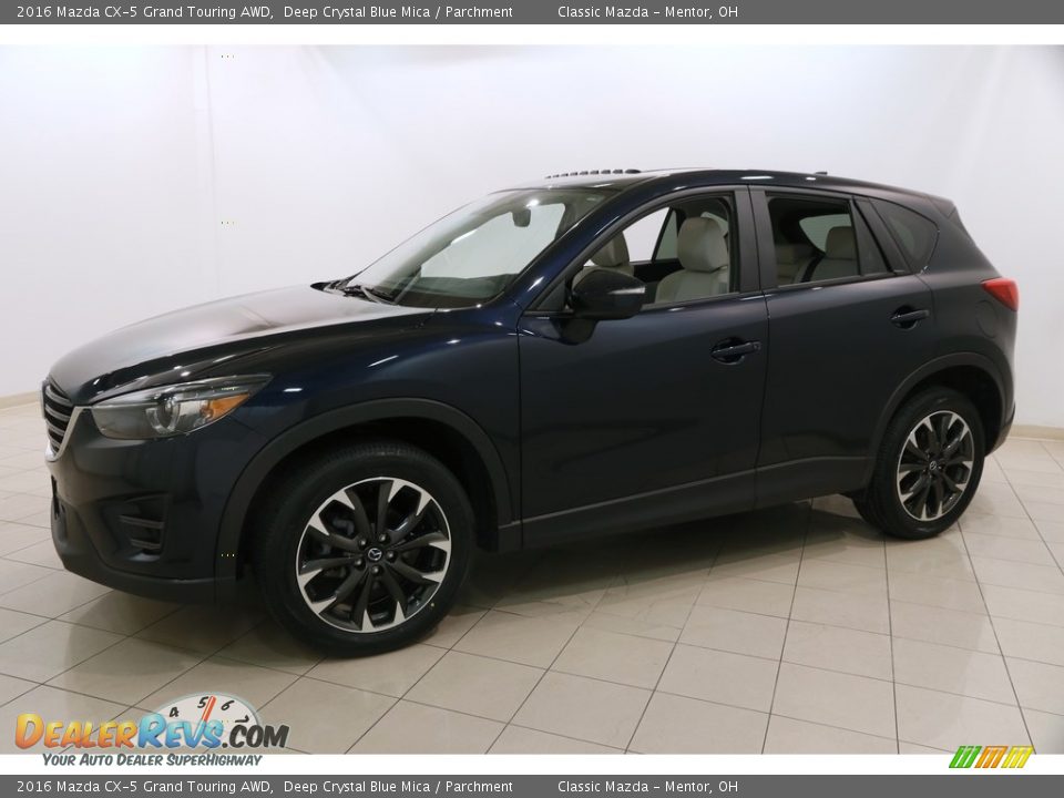 2016 Mazda CX-5 Grand Touring AWD Deep Crystal Blue Mica / Parchment Photo #3