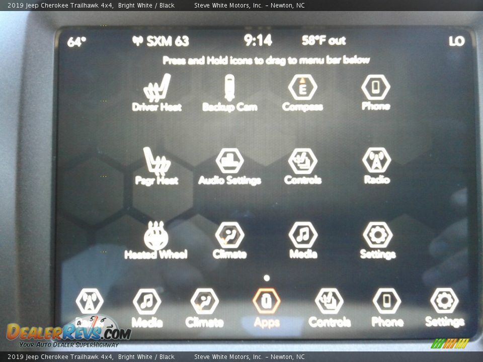 2019 Jeep Cherokee Trailhawk 4x4 Bright White / Black Photo #24