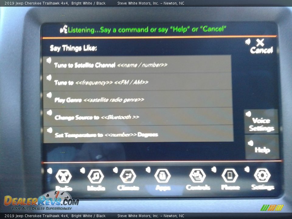 2019 Jeep Cherokee Trailhawk 4x4 Bright White / Black Photo #25