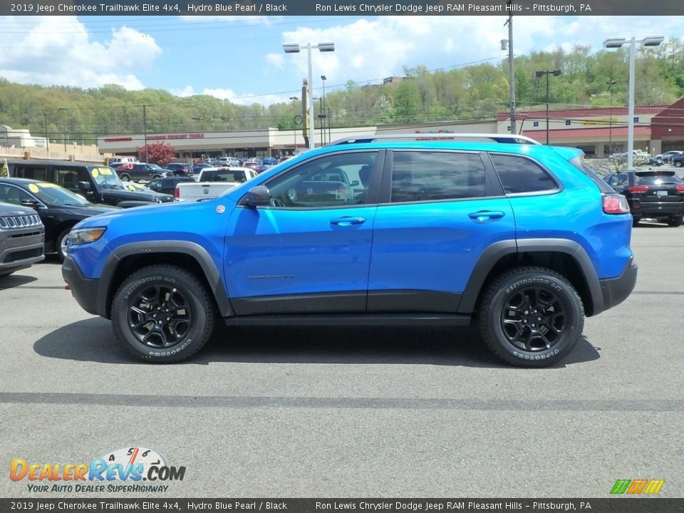 2019 Jeep Cherokee Trailhawk Elite 4x4 Hydro Blue Pearl / Black Photo #2
