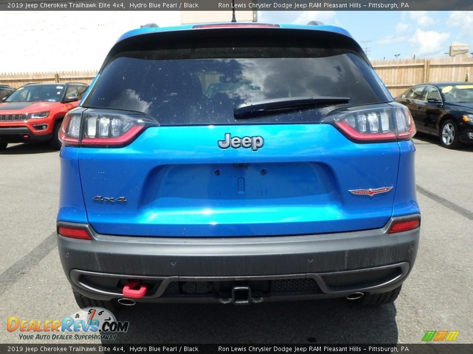 2019 Jeep Cherokee Trailhawk Elite 4x4 Hydro Blue Pearl / Black Photo #4