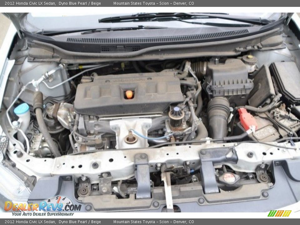 2012 Honda Civic LX Sedan Dyno Blue Pearl / Beige Photo #9