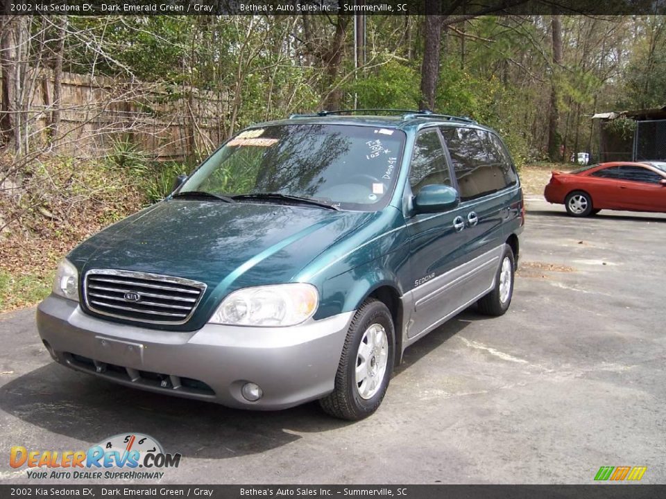 2002 Kia Sedona EX Dark Emerald Green / Gray Photo #1
