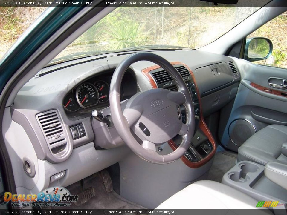 2002 Kia Sedona EX Dark Emerald Green / Gray Photo #3