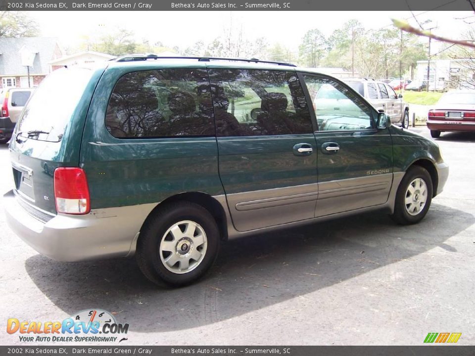 2002 Kia Sedona EX Dark Emerald Green / Gray Photo #4