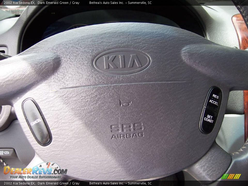 2002 Kia Sedona EX Dark Emerald Green / Gray Photo #19