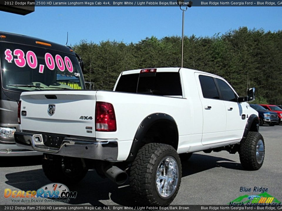 2012 Dodge Ram 2500 HD Laramie Longhorn Mega Cab 4x4 Bright White / Light Pebble Beige/Bark Brown Photo #5