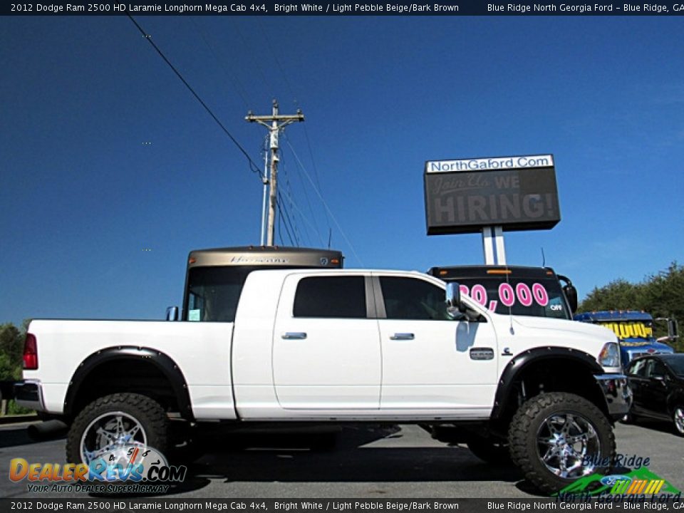 2012 Dodge Ram 2500 HD Laramie Longhorn Mega Cab 4x4 Bright White / Light Pebble Beige/Bark Brown Photo #6