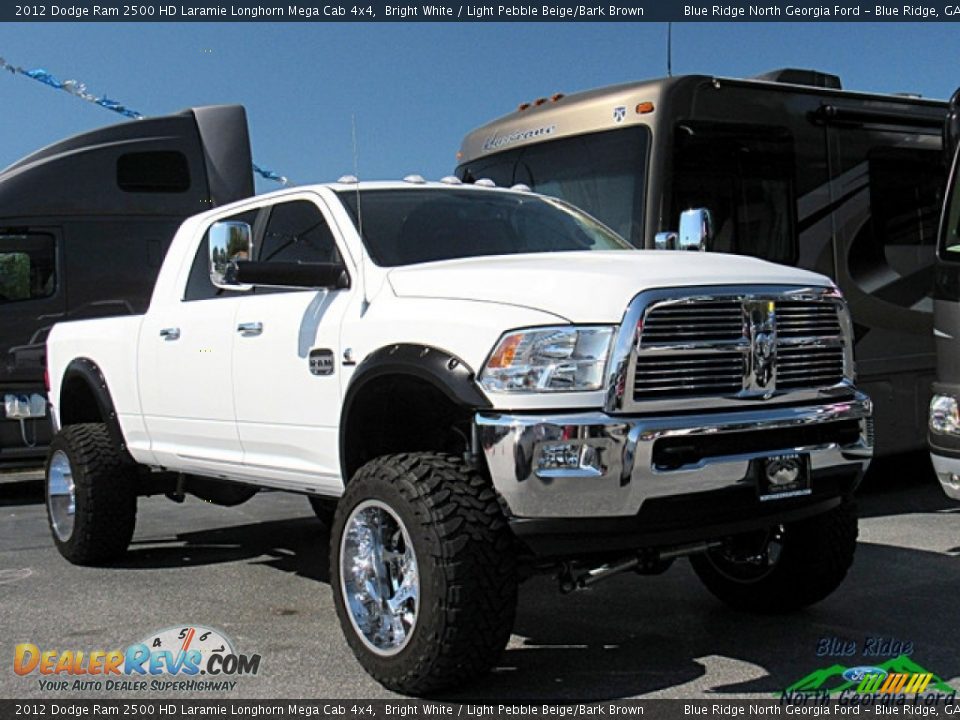 2012 Dodge Ram 2500 HD Laramie Longhorn Mega Cab 4x4 Bright White / Light Pebble Beige/Bark Brown Photo #7