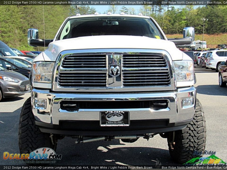 2012 Dodge Ram 2500 HD Laramie Longhorn Mega Cab 4x4 Bright White / Light Pebble Beige/Bark Brown Photo #8