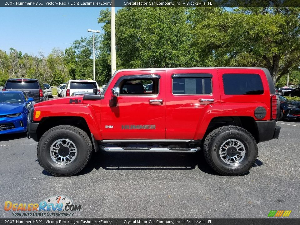 2007 Hummer H3 X Victory Red / Light Cashmere/Ebony Photo #2