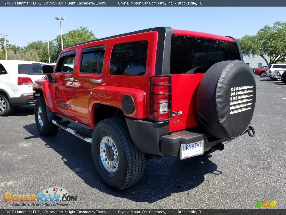 2007 Hummer H3 X Victory Red / Light Cashmere/Ebony Photo #3