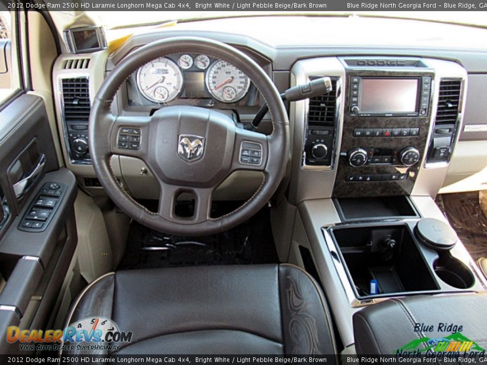 2012 Dodge Ram 2500 HD Laramie Longhorn Mega Cab 4x4 Bright White / Light Pebble Beige/Bark Brown Photo #15