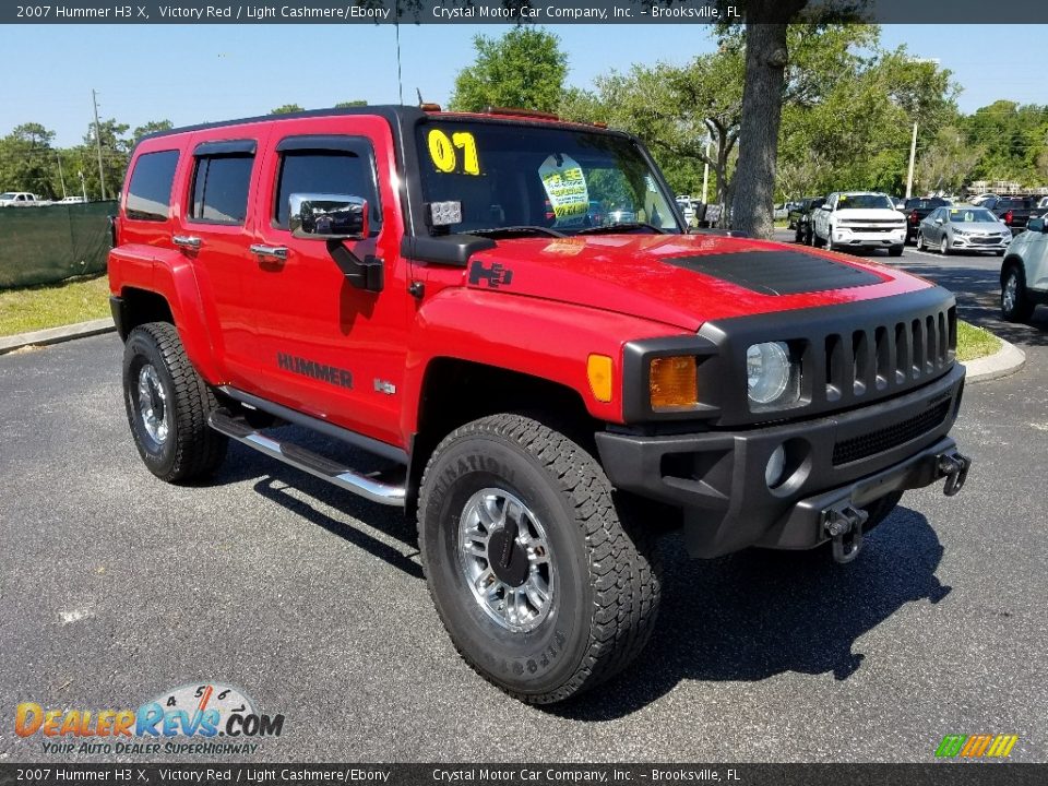 2007 Hummer H3 X Victory Red / Light Cashmere/Ebony Photo #7