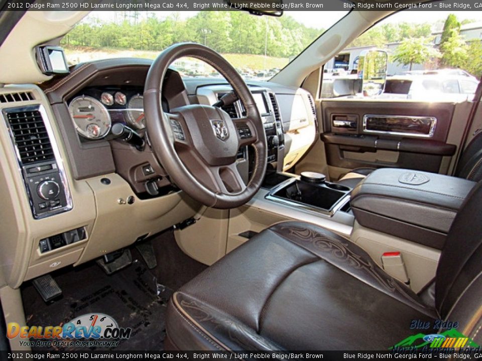 2012 Dodge Ram 2500 HD Laramie Longhorn Mega Cab 4x4 Bright White / Light Pebble Beige/Bark Brown Photo #33