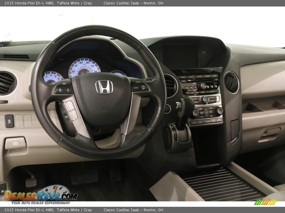 2015 Honda Pilot EX-L 4WD Taffeta White / Gray Photo #6