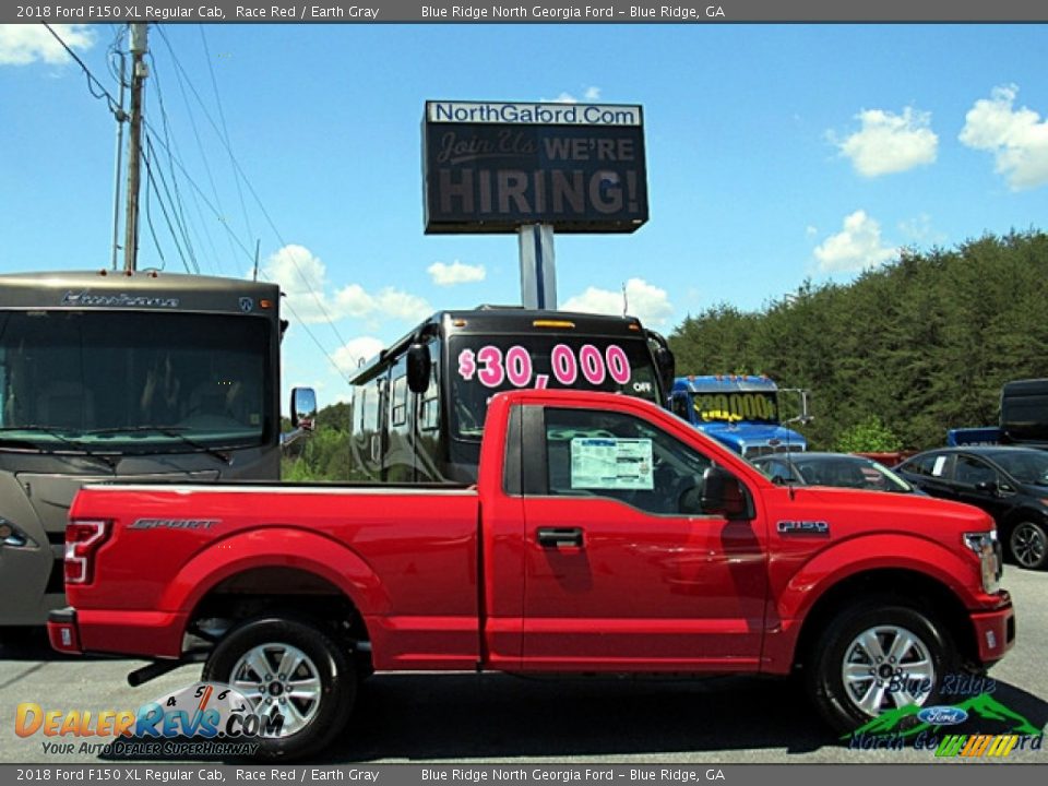 2018 Ford F150 XL Regular Cab Race Red / Earth Gray Photo #6