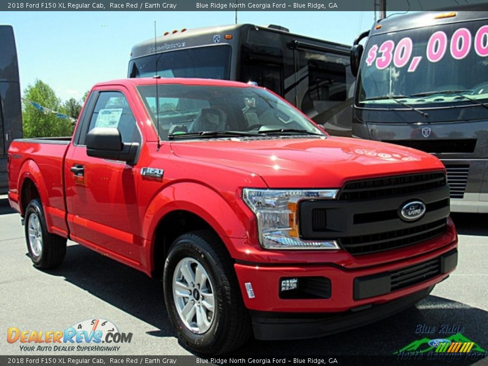 2018 Ford F150 XL Regular Cab Race Red / Earth Gray Photo #7