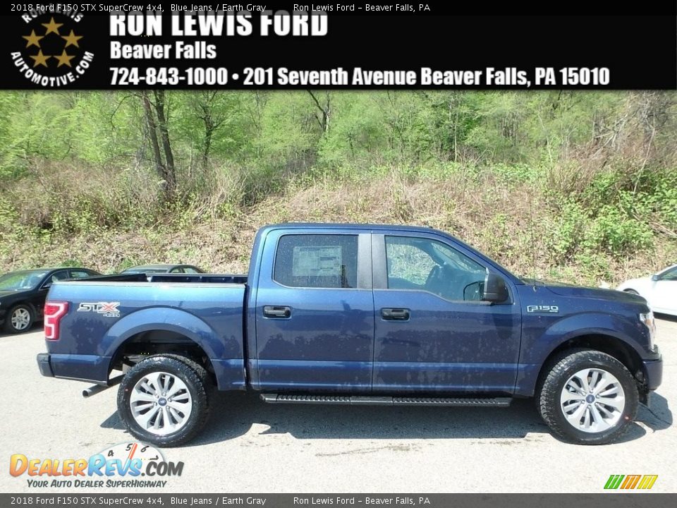2018 Ford F150 STX SuperCrew 4x4 Blue Jeans / Earth Gray Photo #1