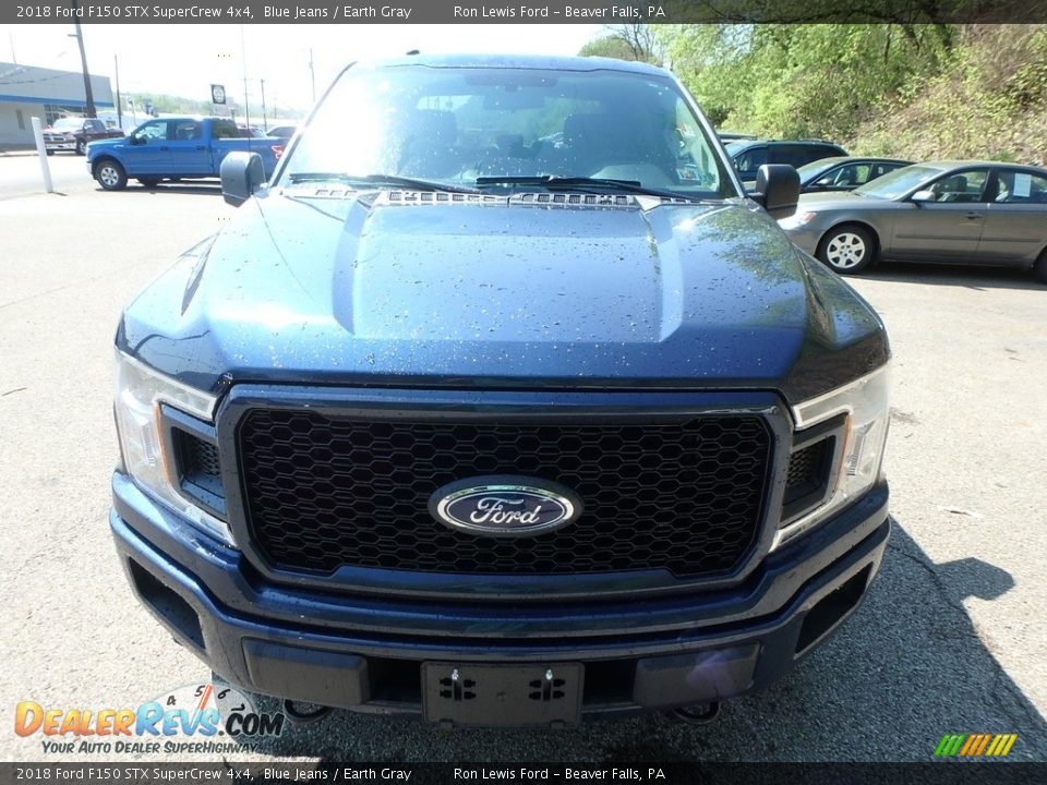 2018 Ford F150 STX SuperCrew 4x4 Blue Jeans / Earth Gray Photo #8