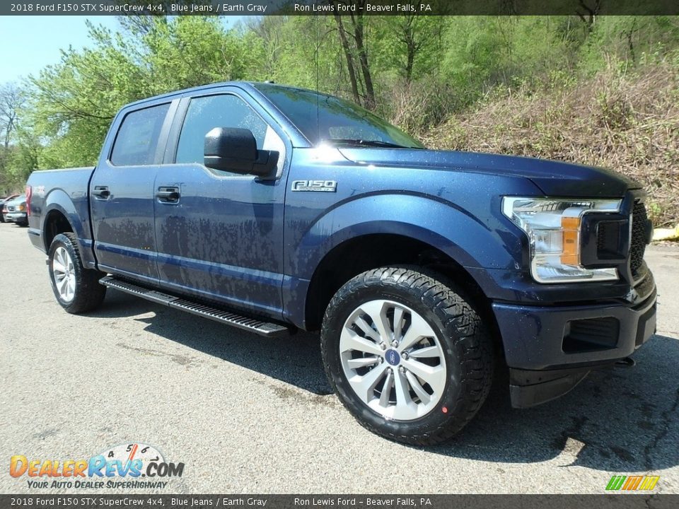 2018 Ford F150 STX SuperCrew 4x4 Blue Jeans / Earth Gray Photo #9