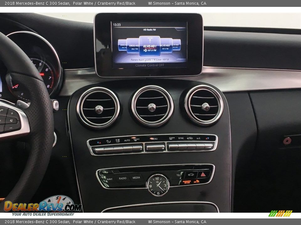 2018 Mercedes-Benz C 300 Sedan Polar White / Cranberry Red/Black Photo #6