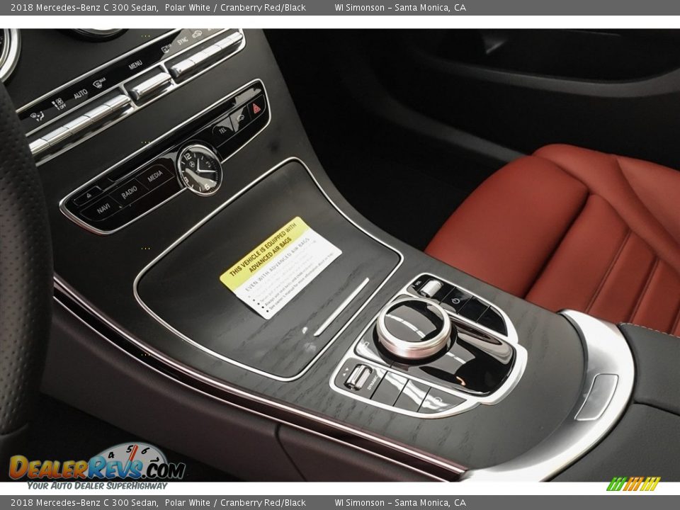 2018 Mercedes-Benz C 300 Sedan Polar White / Cranberry Red/Black Photo #7