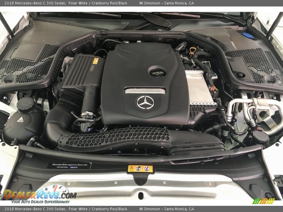 2018 Mercedes-Benz C 300 Sedan Polar White / Cranberry Red/Black Photo #8