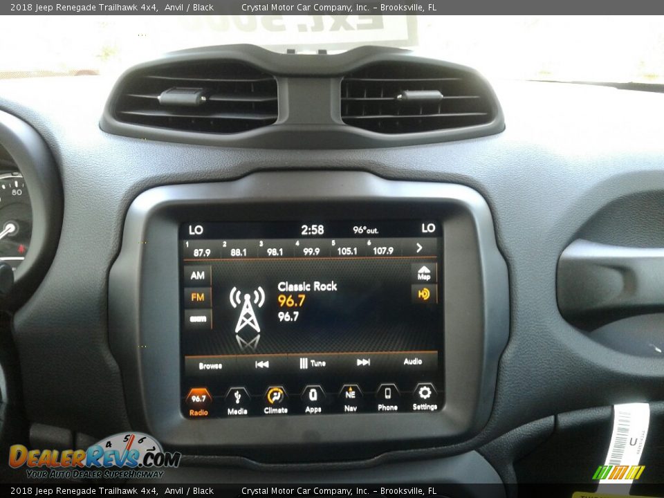 2018 Jeep Renegade Trailhawk 4x4 Anvil / Black Photo #15