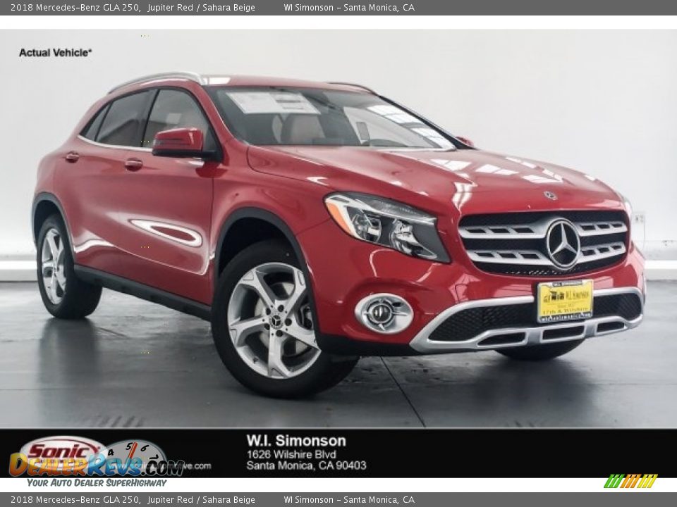 2018 Mercedes-Benz GLA 250 Jupiter Red / Sahara Beige Photo #1