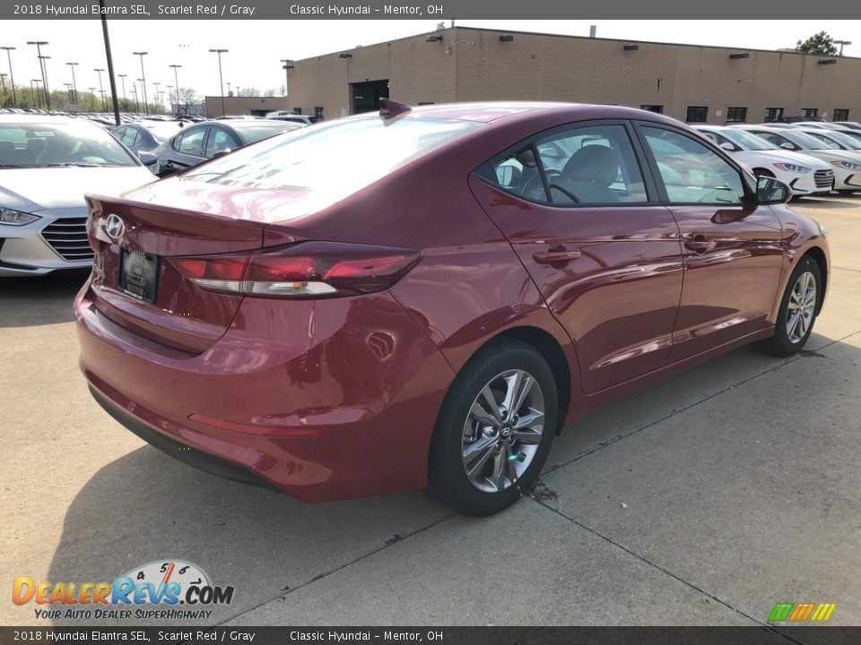 2018 Hyundai Elantra SEL Scarlet Red / Gray Photo #2