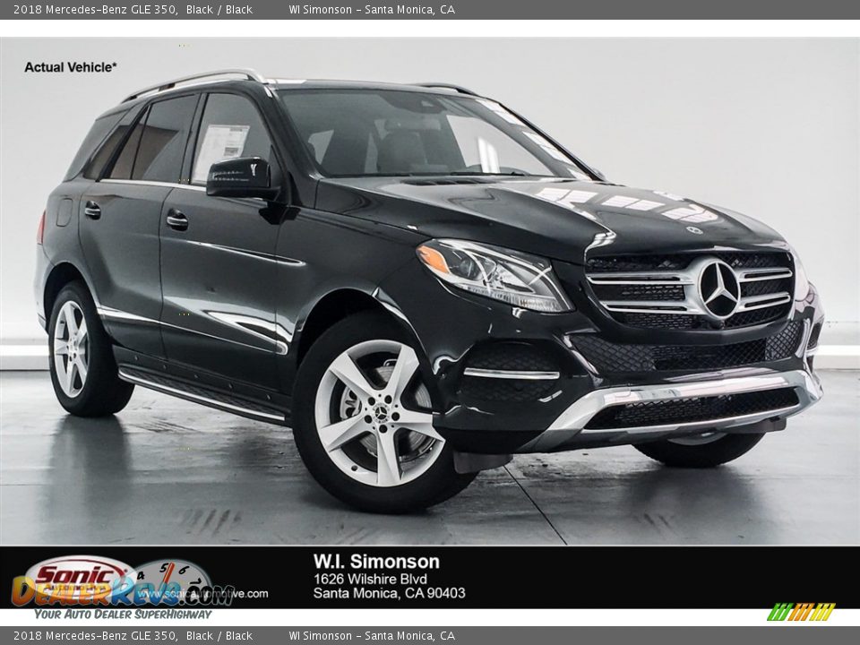 2018 Mercedes-Benz GLE 350 Black / Black Photo #1