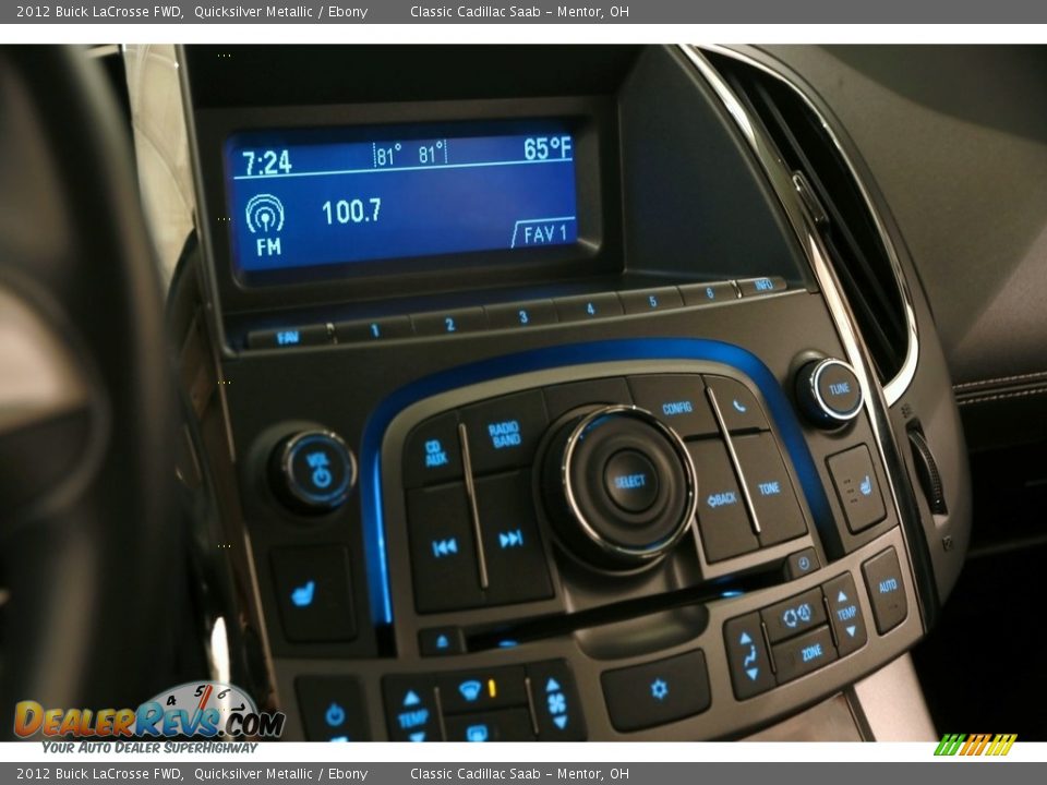 2012 Buick LaCrosse FWD Quicksilver Metallic / Ebony Photo #9