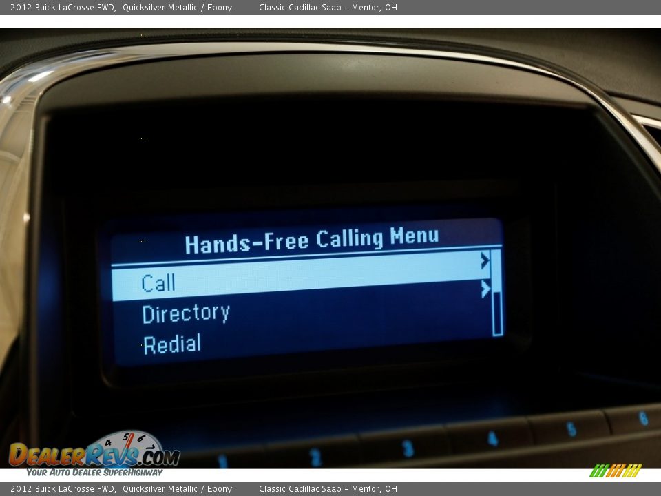 2012 Buick LaCrosse FWD Quicksilver Metallic / Ebony Photo #11