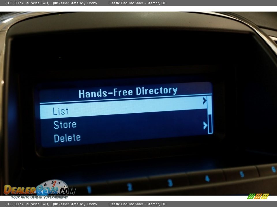 2012 Buick LaCrosse FWD Quicksilver Metallic / Ebony Photo #12