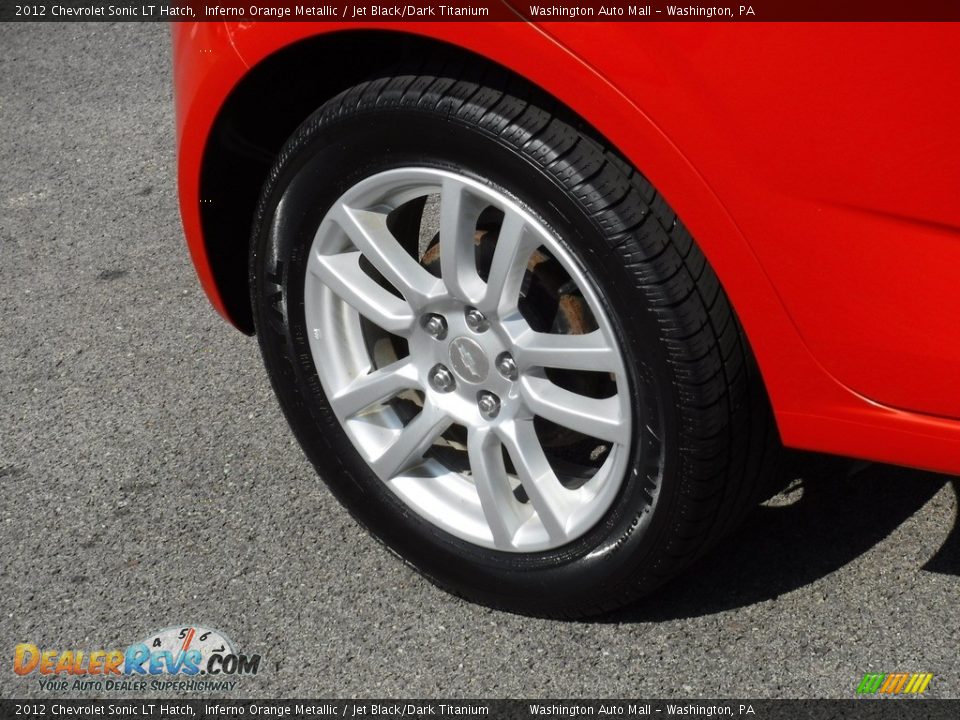 2012 Chevrolet Sonic LT Hatch Inferno Orange Metallic / Jet Black/Dark Titanium Photo #3