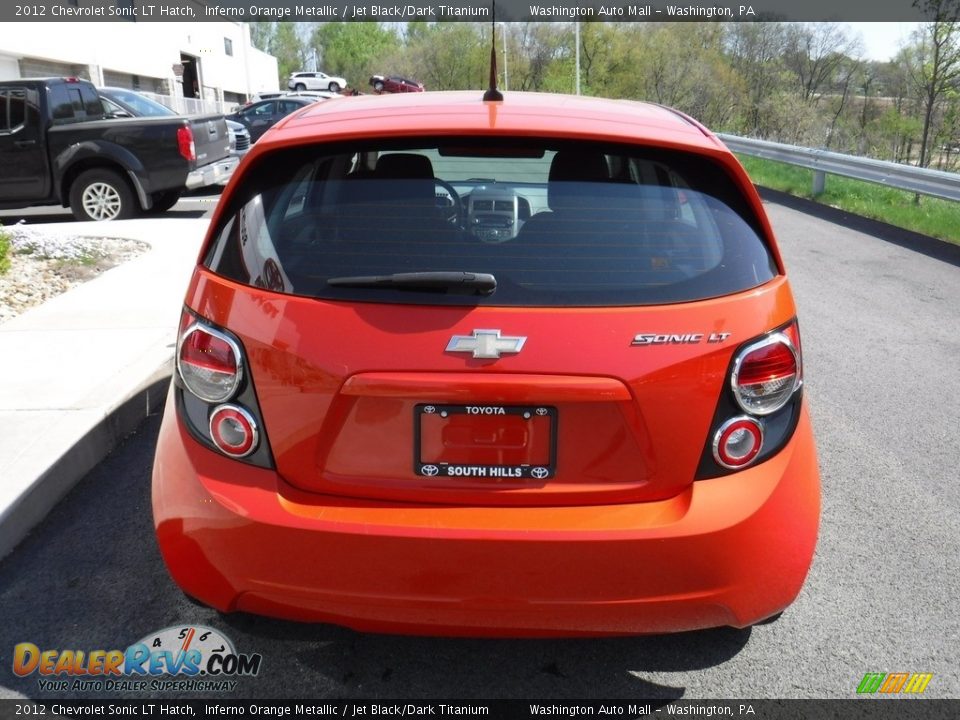 2012 Chevrolet Sonic LT Hatch Inferno Orange Metallic / Jet Black/Dark Titanium Photo #8