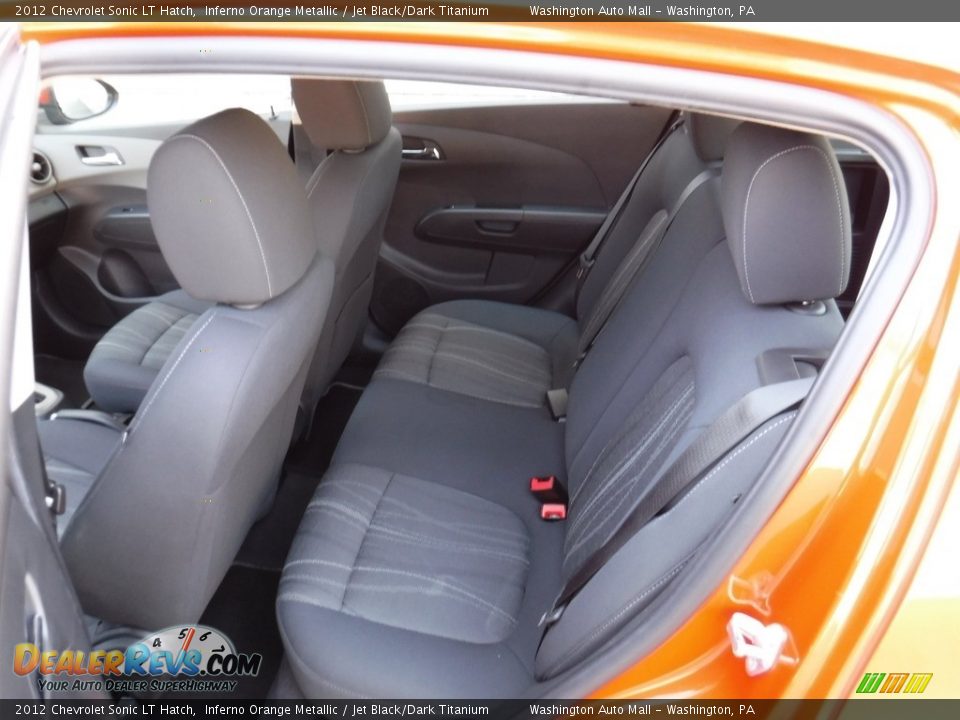 2012 Chevrolet Sonic LT Hatch Inferno Orange Metallic / Jet Black/Dark Titanium Photo #21