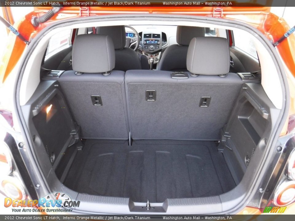 2012 Chevrolet Sonic LT Hatch Inferno Orange Metallic / Jet Black/Dark Titanium Photo #22