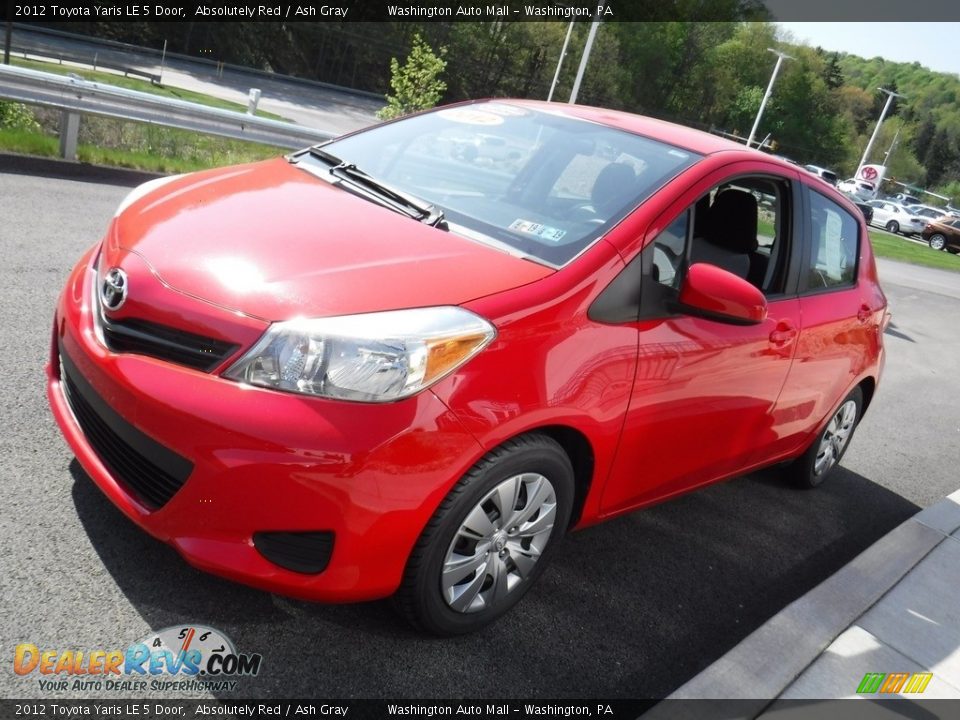 2012 Toyota Yaris LE 5 Door Absolutely Red / Ash Gray Photo #5