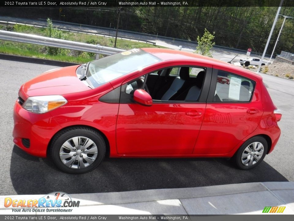 2012 Toyota Yaris LE 5 Door Absolutely Red / Ash Gray Photo #6