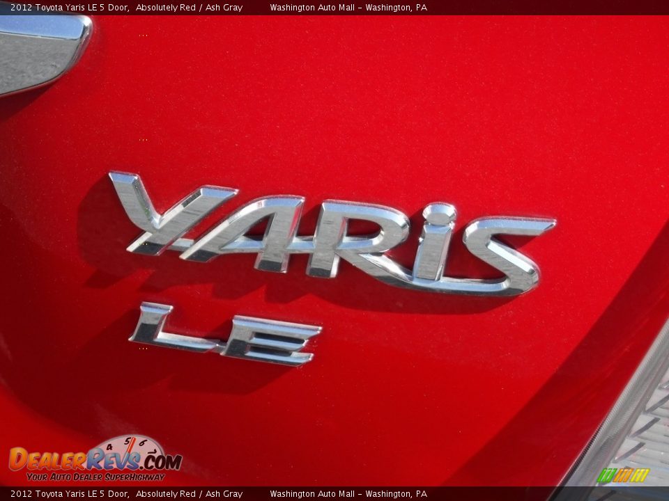 2012 Toyota Yaris LE 5 Door Absolutely Red / Ash Gray Photo #10