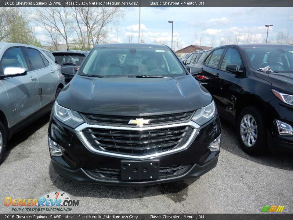 2018 Chevrolet Equinox LS AWD Mosaic Black Metallic / Medium Ash Gray Photo #2