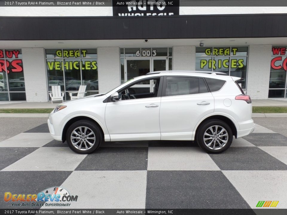 2017 Toyota RAV4 Platinum Blizzard Pearl White / Black Photo #1