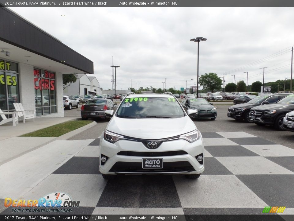 2017 Toyota RAV4 Platinum Blizzard Pearl White / Black Photo #2