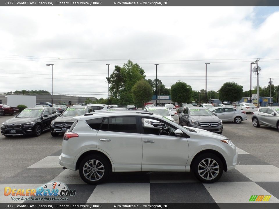 2017 Toyota RAV4 Platinum Blizzard Pearl White / Black Photo #3